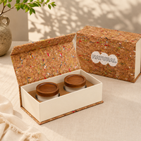Boîte cadeau rigide magnétique en carton réutilisable et écologique, avec logo personnalisé imprimé, pour emballage de produits de soin de la peau et de bougies
