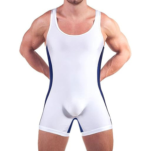 Men Wrestling Singlet Sleeveless Bodysuit <b>Athletic</b> Compression <b>Supporter</b> Sportswear Jumpsuit for Wrestling Training Gym - Product Image 4