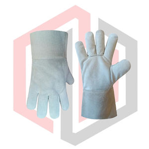 Guantes de Trabajo de Cuero Vacuno para Trabajadores de Almacén - Guantes de Seguridad Antiestáticos y Resistentes a Desgarros - Product Image 4