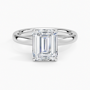 แหวน BOJ รุ่น 063 ทรง Emerald Cut เงินแท้ 925 ประดับเพชร Elodie Solitaire 2 กะรัต สี D ความสะอาด VVS1 มอยส์ซาไนต์ รับรองโดย GRA ราคาถูก ขายดี - Product Image 1