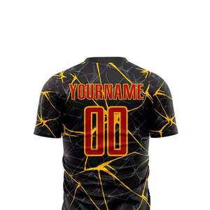 Nouveau maillot de football personnalisé par sublimation, confortable, imprimé multicolore, haute qualité, 100 % polyester, séchage rapide - Product Image 2