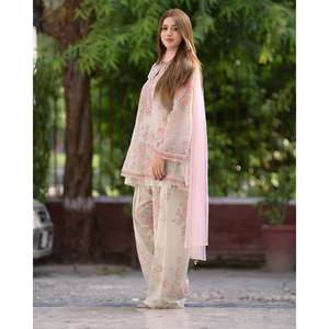 Conjunto de ropa de fiesta de noche elegante para mujer de diseñador Top y Palazzo con Dupatta para ocasiones formales - Product Image 2