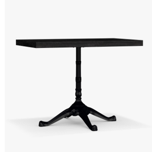 Cast <b>Iron</b> Square Wooden Top Dining <b>Table</b>, Black Metal Base Metal Dining <b>Table</b> For Home & Restaurant Use Dining <b>Table</b> 4 Seater - Product Image 4
