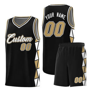 Uniformes de Baloncesto Personalizados al por Mayor, 100% Poliéster, Antibacterianos, Sin Mangas, Transpirables, de Secado Rápido, Conjunto de Ropa de Entrenamiento Cosida - Product Image 2