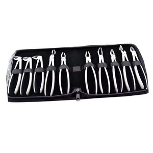 Ensemble de forceps d'extraction dentaire en acier inoxydable de haute qualité, manuel, durable, certifié CE Classe I, pour adultes et enfants - Product Image 1