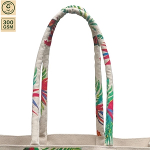 Sac fourre-tout de plage en jute et coton laminé, idéal pour les vacances, les stations balnéaires et les voyages, personnalisation de marque, vente en gros OEM ODM - Product Image 4