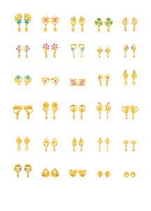 Últimos Pendientes de Oro Amarillo Sólido de 22K y Adornos Tradicionales Indios con Esmalte Meenakari y Gemas de Circonita Cúbica de Lujo para Mujer - Product Image 4