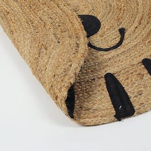 Eco Friendly Hand Braided <b>Thick</b> Jute & Cotton Area <b>Rugs</b> Non-Slip Custom Floor Carpet for Living Room Exercise Camping Prayer Use - Product Image 4