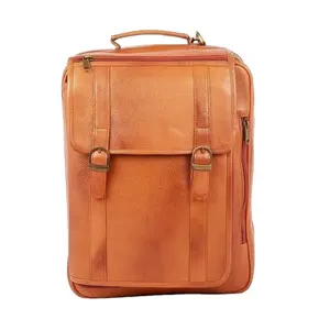Genuine Leather Handmade Multi Purpose <b>Backpack</b> With Comfortable & Fully Adjustable Strap Top Indian Supplier Manufacturer - Product Image 1