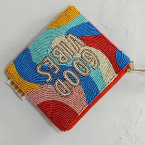 Monedero de cuentas con forma personalizada, bordado a mano, temática de fiesta, cierre de cremallera duradero, bolso multiusos - Product Image 1