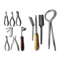 Ensemble d'instruments vétérinaires de haute qualité pour le soin des sabots de cheval : couteau, testeur, forceps, râpe – Lot de 10 outils professionnels en acier inoxydable