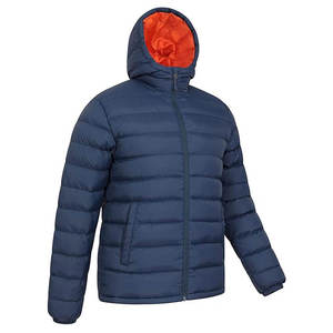 Chaqueta Acolchada con Capucha para Hombre, Estilo Slim, Color Azul Marino, Abrigo de Invierno con Forro de Poliéster, Cierre Completo, Resistente al Viento, Cálida y Ligera, Venta al Por Mayor - Product Image 4