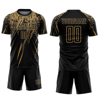 Dernier design d'uniforme de football personnalisable avec motif de drapeau, manches courtes, vêtements de sport de haute qualité, service OEM