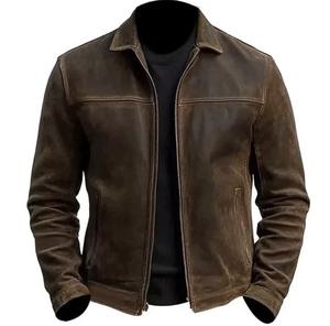 Chaqueta de Cuero 100% Real para Hombre, Uso Diario, Calidad de Exportación, Forro Interior Suave, Impermeable, Transpirable y Ecológica - Product Image 1