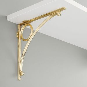 Heavy Load Brass <b>Shelf</b> Bracket with Reinforced Metal Construction for Strong <b>Floating</b> <b>Shelf</b> <b>Wall</b> Installation - Product Image 4