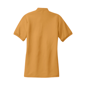 Polo pour femme SGRho Sorority de haute qualité, col boutonné décontracté, logo brodé personnalisé avec lettres grecques, style sport premium - Product Image 3