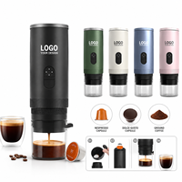 Machine à café expresso portable 20 bars 3 en 1, mini machine à café auto-chauffante rechargeable par USB pour voiture et voyage