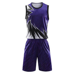 Hot <b>Sale</b> Cheap Breathable 100% Polyester Customizable Basketball Uniform Set Factory Good Quality Best Price New Design - Product Image 1
