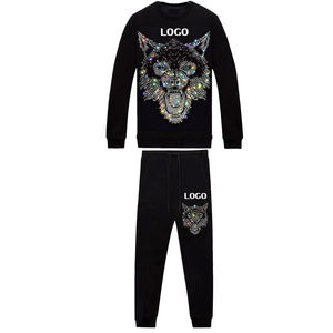 Trajes Deportivos para Hombre con Estampado de Diamantes de Imitación de Primera Calidad, Precio al por Mayor, Traje Deportivo para Entrenamiento, Jogging y Deportes - Product Image 5