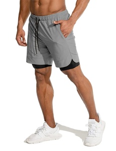 Shorts de gymnastique pour hommes 100% coton mélangé Shorts taille élastique respirant Gym Training Wear pour la course et les tenues décontractées - Product Image 2