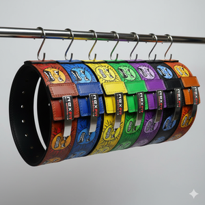 Cinturón Deportivo Rexfit de Cuero Resistente para Entrenamiento con Pesas, Fisicoculturismo y Levantamiento de Pesas, con Hebilla de Palanca - Product Image 4