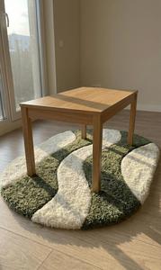 Tapis moderne en laine tuftée à la main, antidérapant, abstrait, ondulé, à poils longs, doux et moelleux, géométrique, pour salon, chambre, chambre d'enfant, décoration intérieure - Product Image 3