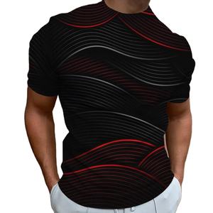 T-shirts pour hommes en tissu doux, coupe ample, légers, mélange de coton, confortables, décontractés, streetwear, respirants, OEM - Product Image 1