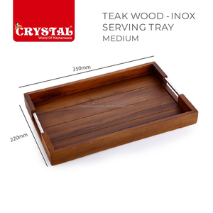 Bandeja de madera artesanal para servir en la cama Bandeja de plato de madera para cocina - Product Image 5