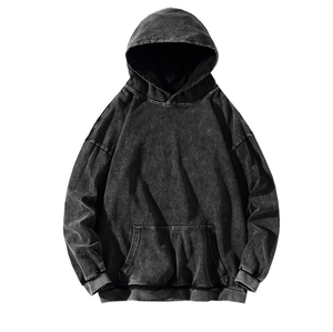 Vente en gros de sweats à capuche unis, oversize, en coton, pour hommes, design minimaliste, en gros, USA - Product Image 6