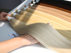 Extensiones de cabello vietnamita de 28 pulgadas al por mayor, 100g, Rubio recto a granel, extremos súper doblemente dibujados, estilo fuerte y sedoso - Product Image 3