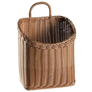 Cesta Colgante de Mimbre Tejida a Mano para Puerta Principal, Cesta de Almacenamiento de Ratán Plástico Montada en la Pared para Cocina, Organizador de Frutas y Verduras - Product Image 1