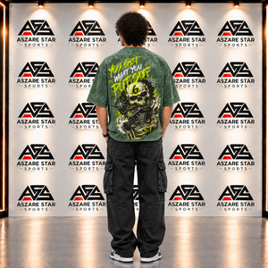 Camiseta con estampado personalizado al por mayor, camiseta con lavado ácido, camiseta con impresión digital, camiseta vintage personalizada con efecto desgastado - Product Image 3