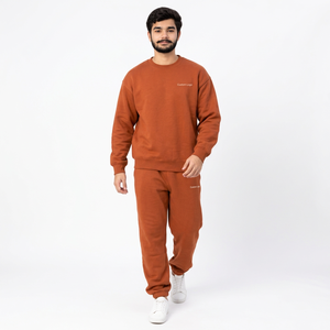 Ensembles de survêtements en molleton à marque privée avec empiècements en tissu assortis pour les marques de mode indépendantes - Product Image 1