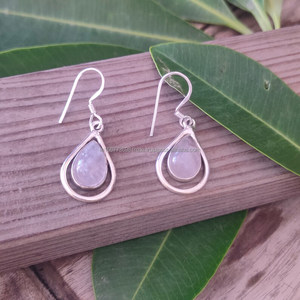 Handmade 925 Sterling Silver Earring, Gemstone <b>Rose</b> <b>Quartz</b> Stud Earring Handmade Jewelry, Women's Jewelry, Gift For Her - Product Image 4