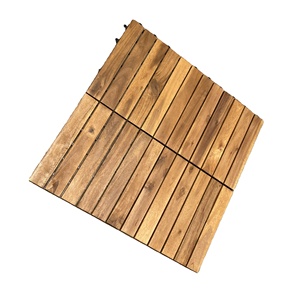 Dalles de sol en bois d'acacia imperméables à emboîtement pour usage intérieur et extérieur - Product Image 1