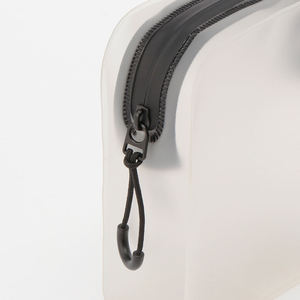 Bolsa de Maquillaje Personalizable de PVC con Tela de Malla Transparente Color Caramelo, Bolsa Cosmética Impermeable con Cierre Grande y Diseño de Hilo a la Moda - Product Image 2