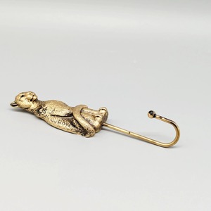 Gancho de pared de metal con forma de leopardo artístico, colgador decorativo elegante, adecuado para llaves, bolsos, toallas y decoración interior única para el hogar - Product Image 4