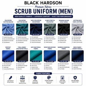 Uniformes Médicos Unisex de Primera Calidad, 180 GSM, Algodón y Poliéster, Cuello en V, Color Azul Cielo, para Uso Hospitalario, con Logotipo Bordado Personalizado - Product Image 2