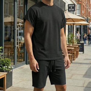 <b>Top</b> Quality Lightweight Summer Polyester Men t Shirts Streetwear Casual Gym Wear Tracksuit Custom Plain t Shirt <b>and</b> <b>Short</b> <b>Sets</b> - Product Image 6