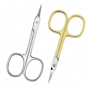 Ciseaux à cuticules de qualité supérieure en argent et or, en acier inoxydable, ciseaux à ongles pour manucure, logo personnalisé, OEM, marque privée, vente en gros - Product Image 3