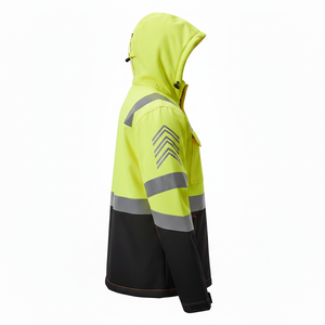 Gilets de travail personnalisés à logo haute visibilité, réfléchissants, imperméables en polyester, multi-poches, respirants, à manches longues, de sécurité - Product Image 3