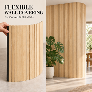 Paneles de Pared Flexibles de Madera Maciza Modernos y Minimalistas con Diseño de Rayas 3D para Decoración de Interiores, Baños y Almacenes - Product Image 4