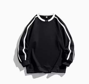 Sudadera Unisex Blanca Lisa de Otoño, Mezcla de Algodón, Corte Regular Informal, Cuello Redondo, para Hombre y Mujer - Product Image 4