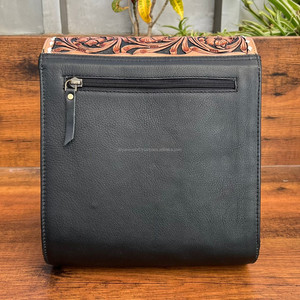 2025 New Fashion Trendy Hand <b>Tooled</b> <b>Leather</b> Women Quilted Saddle Bag High Quality Diamond Lattice Cowhide Crossbody Shoulder Bag - Product Image 5