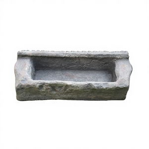 Best Selling New Arrival KNT Modern Luxury Brown FRP Unbreakable Lightweight Floor Garden Plant <b>Pots</b> Rough Finish Flower <b>Pots</b> - Product Image 1