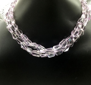 Collar de piedras preciosas facetadas de amatista natural para la elaboración de joyería fina - Product Image 4