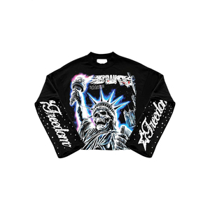 Camisetas Oversize de Alta Calidad Estilo Streetwear con Efecto Desgastado por el Sol y Lavado Ácido 2026 para Hombre, Camisetas Boxy Personalizadas con Pedrería para Hombre - Product Image 3