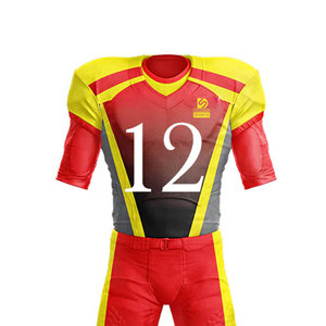 Usine de fabrication d'uniformes de football américain sur mesure, vente en gros, haute qualité, durables, respirants, imprimés par transfert thermique, 100% polyester, sport - Product Image 5