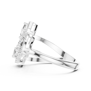 White Gold Finish 925 Sterling Silver Moissanite <b>Diamond</b> <b>Ring</b> Factory Wholesale Jewelry Manufacturer - Product Image 3