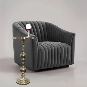 Mesa de Bar con Pedestal de Aluminio de Lujo, Tapa Redonda Compacta, Acabado Elegante, Base Resistente y Estable, Acento Moderno para Espacios de Estar - Product Image 6